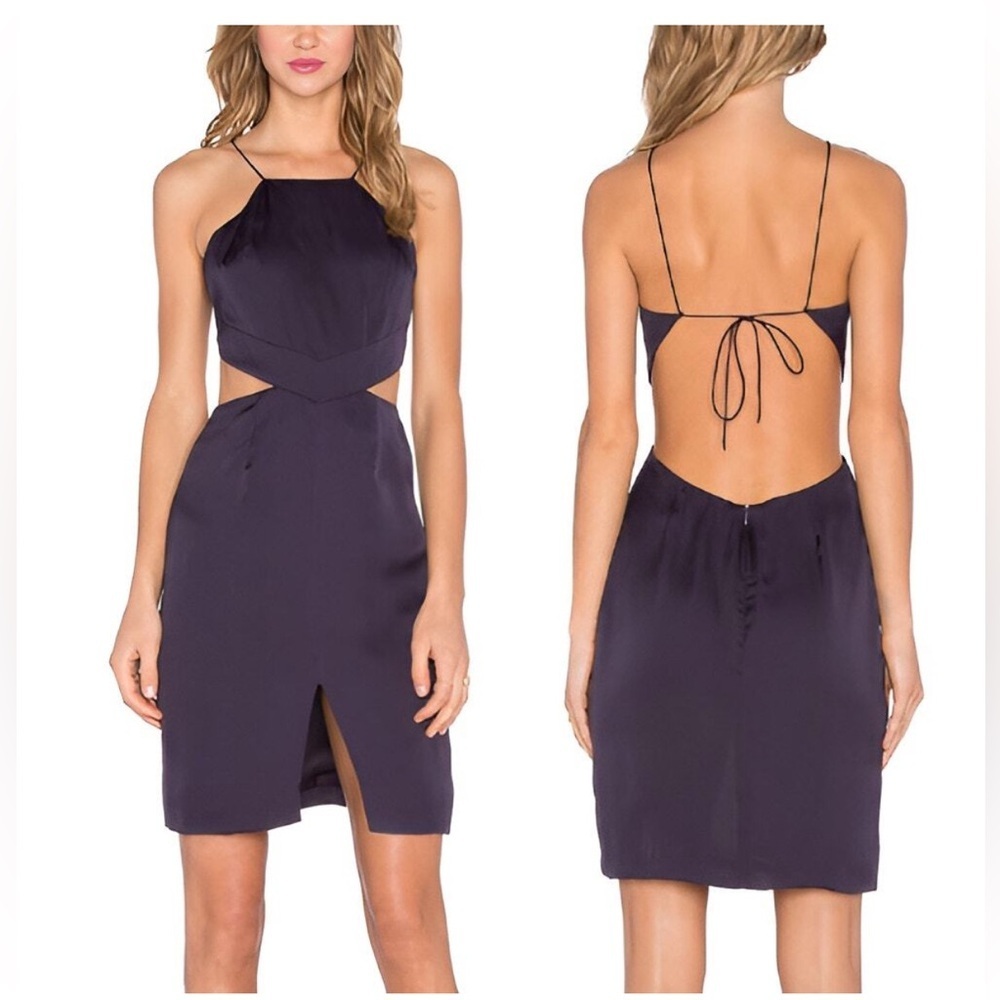 Revolve x NBD Seduce Me Dress Satin Cocktail Dress- Size Small